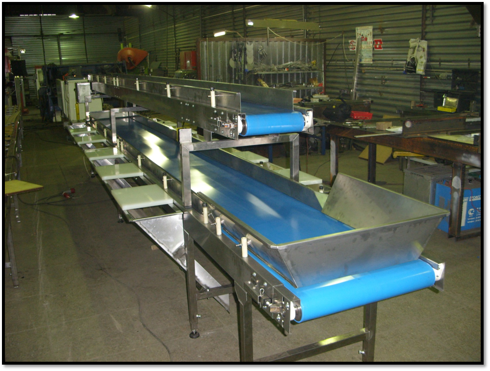 Конвейер для переработки овощей
