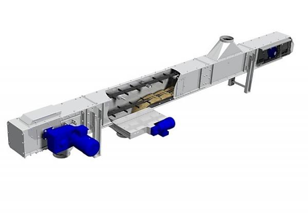 Конвейер скребковый для транспортировки зерна