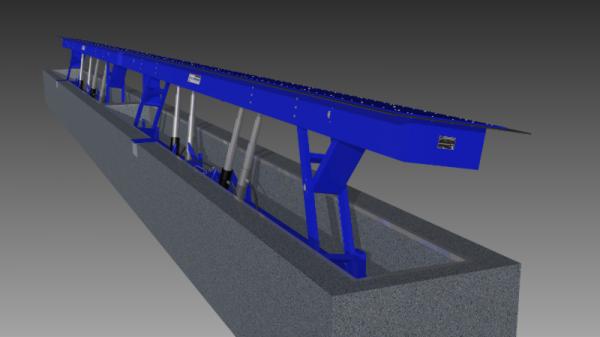 Гидравлический одноколейный автомобилеразгрузчик